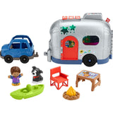 Fisher Price Little People Toddler Toy Light-Up Learning Camper Playset with Smart Stages for Pretend Play Kids Ages 1+ Years