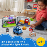 Fisher Price Little People Toddler Toy Light-Up Learning Camper Playset with Smart Stages for Pretend Play Kids Ages 1+ Years
