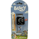 Accutime Bluey Bingo Blue Kids LED Wristwatch Digital Touchscreen for Boys and Girls 6-12 Years