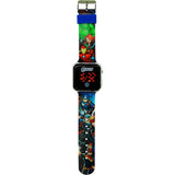 Accutime Marvel Avengers Kids LED Watch Iconic Design, Durable Strap with Printed Artwork, Alloy Buckle, Fun Timepiece for Boys and Girls, Ages 6-12