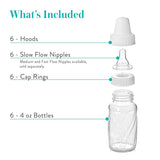 Evenflo Feeding Classic Glass Twist Bottles, 4 Ounce (Pack of 6)