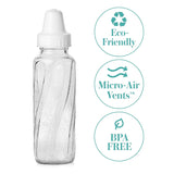 Evenflo Feeding Classic Glass Twist Bottles, 8 Ounce (Pack of 6),Clear