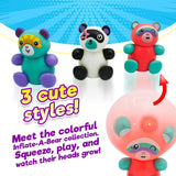 JA-RU Squishy Inflate a Bear Toy. Squeeze to Inflate Head, Grows Big. Irresistible Squish. Squishy, Squeezable, Stress Relief, Fidget, Party Favor, Classroom Prize -  Randomly Selected