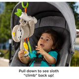 Fisher Price Baby Toy Slow Much Fun Stroller Sloth, Travel Activity with Motion & Sensory Details for Newborns Ages 0+ Months