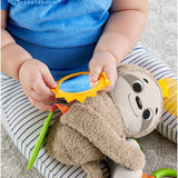 Fisher Price Baby Toy Slow Much Fun Stroller Sloth, Travel Activity with Motion & Sensory Details for Newborns Ages 0+ Months