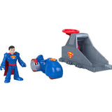 Imaginext DC Super Friends, Launcher Set with 3-inch Superman Action Figure, Toy Vehicle