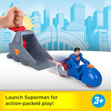 Imaginext DC Super Friends, Launcher Set with 3-inch Superman Action Figure, Toy Vehicle