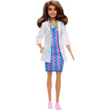 Barbie Careers Doctor Fashion Doll Wearing Removable Look with White Coat, Dress & Shoes, Plus Stethoscope Accessory