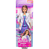 Barbie Careers Doctor Fashion Doll Wearing Removable Look with White Coat, Dress & Shoes, Plus Stethoscope Accessory