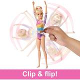 Barbie Gymnastics Doll & Accessories, Playset with Blonde Fashion Doll, C-Clip for Flipping Action, Balance Beam, Warm-Up Suit