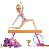 Barbie Gymnastics Doll & Accessories, Playset with Blonde Fashion Doll, C-Clip for Flipping Action, Balance Beam, Warm-Up Suit