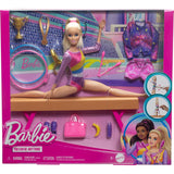 Barbie Gymnastics Doll & Accessories, Playset with Blonde Fashion Doll, C-Clip for Flipping Action, Balance Beam, Warm-Up Suit