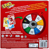 Mattel UNO Spin Card Game for Kid, Adult & Family Nights, Classic Play with Toy Spinner, New Challenges & Rules, Rainy Day Activity