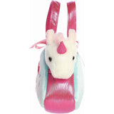 Aurora® Fashionable Fancy Pals™ Peek-A-Boo™ Unicorn On Rainbow Stuffed Animal - Mini Plush with Stylish Purse for Dress Up Fun - Perfect for Kids 3+ Years, Costumes, and Birthdays - 8 Inches