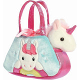 Aurora® Fashionable Fancy Pals™ Peek-A-Boo™ Unicorn On Rainbow Stuffed Animal - Mini Plush with Stylish Purse for Dress Up Fun - Perfect for Kids 3+ Years, Costumes, and Birthdays - 8 Inches