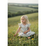Bonnie Jean Junie Floral Flutter Smocked Yoke Dress