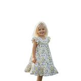 Bonnie Jean Junie Floral Flutter Smocked Yoke Dress