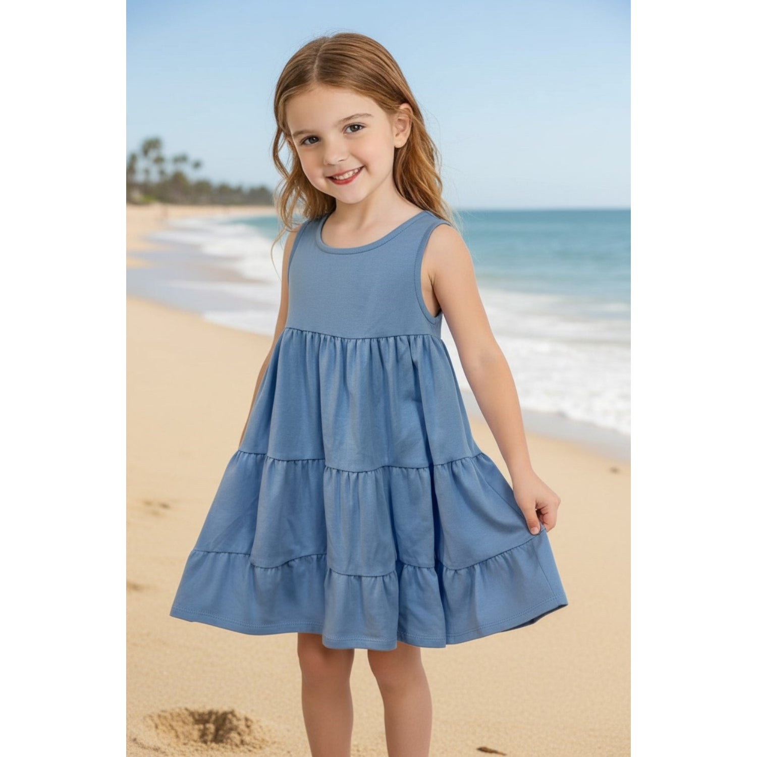 Bonnie Jean Tiered Knit Sleeveless Dress 4T