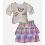 Bonnie Jean Maisie Butterfly Skirt Set