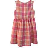 Bonnie Jean Check Plaid Dot Bow Sash Dress