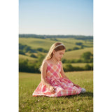Bonnie Jean Check Plaid Dot Bow Sash Dress