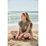 Bonnie Jean Heather Mix Media Ruffle Tier Dress