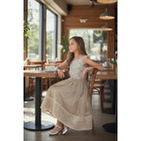 Bonnie Jean Daisy Lace Border Dress with Stone Sash and Tulle Shoulder Bows