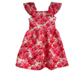 Bonnie Jean Alexa Flitter Floral Jacquard Party Dress with Straw Handbag