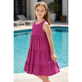 Bonnie Jean Knot Back Sleeveless Knit Tier Dress