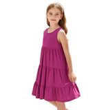 Bonnie Jean Knot Back Sleeveless Knit Tier Dress