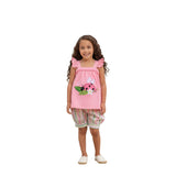 Bonnie Jean Ladybug Ruffle Tank to Seersucker Bubble Short Set