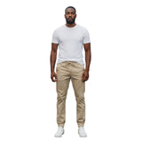 French Toast Mens Pull-On Stretch Twill Jogger with Zipper Pockets
