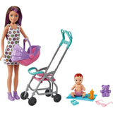Barbie Skipper Babysitters, Inc. Playset with Skipper Babysitter Doll (Brunette), Stroller, Baby Doll & 5 Accessories, Toy for 3 Year Olds & Up