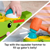 Fisher-Price Sit & Tap Rolligator, Baby Toy - Crawling Activity, Pounding Hammer & 3 Balls,  Ages 9+ Months