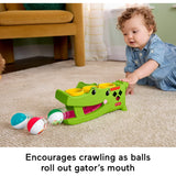 Fisher-Price Sit & Tap Rolligator, Baby Toy - Crawling Activity, Pounding Hammer & 3 Balls,  Ages 9+ Months