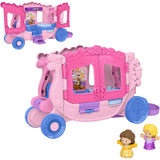 Fisher-Price Little People Disney Princess Pull-Along Musical Carriage - with Belle & Rapunzel Figures, Ages 18+ Months