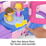 Fisher-Price Little People Disney Princess Pull-Along Musical Carriage - with Belle & Rapunzel Figures, Ages 18+ Months