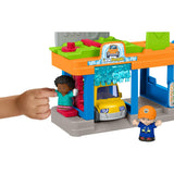 Fisher-Price Little People Fillin’ Fun Service Station Playset - 5 Play Pieces, Vehicle Pretend Play, Folds for Storage, Toddlers & Kids Ages 1+ Years
