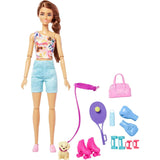 Barbie Doll, Kids Toys, Brunette Doll with Pet Puppy