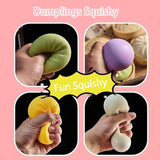 Dumpling Squishy Mystery Box, Random 1 of 14 Colors, Cute Squishy Dumpling Toy, Randomly Selected