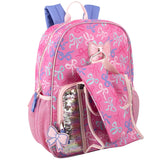 Trail maker 16.5 Inch School Backpack 6 in 1 Set with Lunch Bag, Pencil Case, Keychain, Bracelet, Carabiner Clip Attached for Travel, Commute