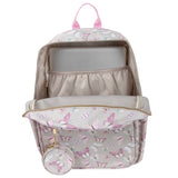 Jessica Simpson 16" Laptop Pocket Backpack,Tan Butterfly, Perfect for School & Travel