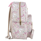Jessica Simpson 16" Laptop Pocket Backpack,Tan Butterfly, Perfect for School & Travel