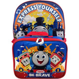 Thomas And Friends 16 Inch Backpack With Removable Lunch Box Set (Thomas-Be Brave)