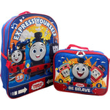Thomas And Friends 16 Inch Backpack With Removable Lunch Box Set (Thomas-Be Brave)