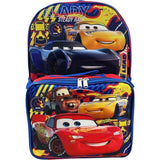 Disney Pixar Cars 16 Inch Backpack With Removable Lunch Box Set (Cars-Ready)