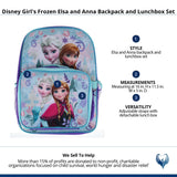 Disney Frozen Elsa and Anna Backpack and Lunchbox Set