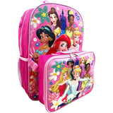 Disney Princess 16 Inch Girl's Backpack With Removable Lunch Box Set (Princess Follow Your Heart)