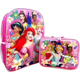 Disney Princess 16 Inch Girl's Backpack With Removable Lunch Box Set (Princess Follow Your Heart)