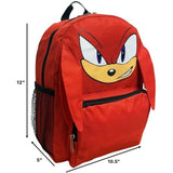 Sonic The Hedgehog 12" Small Backpack With 3D Features, Sonic - Shadow - Knuckles Kid's School Bag